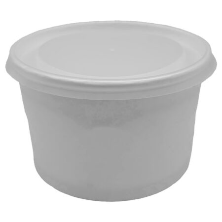 Boluri Supă Albe + Capac 460ml (25 Buc/Set)