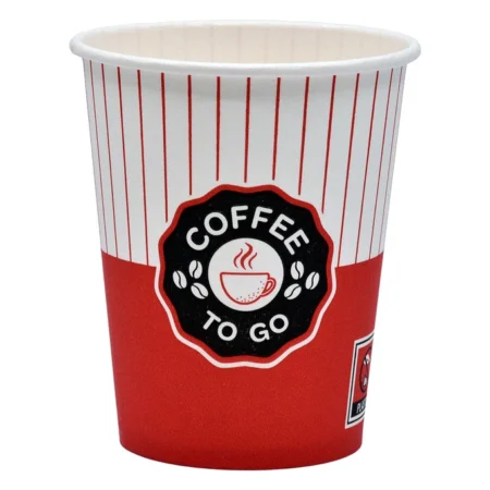 Pahare Carton Rosii Coffe To Go (50 Buc/Set)