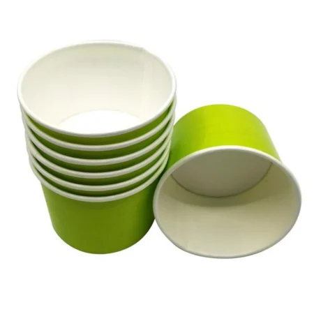 Pahare Carton Verzi Înghețată 200cc (50 Buc/Set)