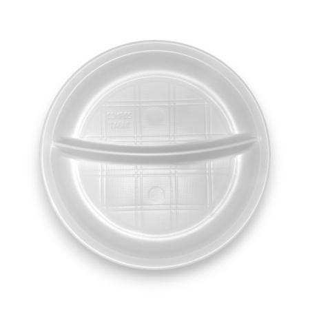 Farfurii Bio Rotunde 2 Compartimente (50 Buc/Set)