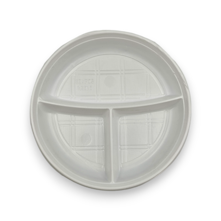 Farfurii Bio Rotunde 3 Compartimente (50 Buc/Set)