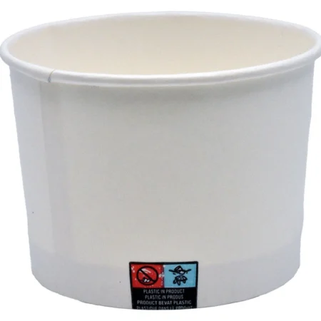 Pahare Carton Albe Înghețată 100cc (25 Buc/Set)