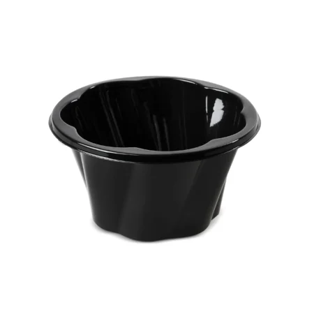 Pahare Înghețată Plastic Negre 250cc (100 Buc/Set)