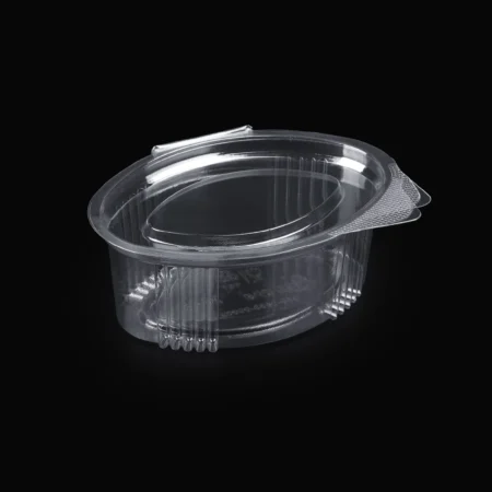 Sosiere Ovale Plastic cu Capac Atașat (100 Buc/Set)