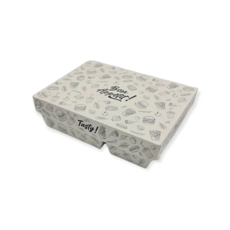 Capac Cutii Meniu Burger cu 2 Compartimente "Urban" (100 Buc/Set)