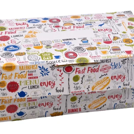 Cutii Burger Dublu Color (100 Buc/Set)