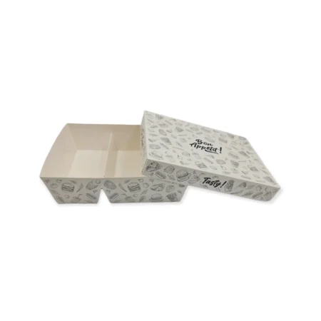 Cutii Meniu Burger cu 2 Compartimente "Urban" (100 Buc/Set)