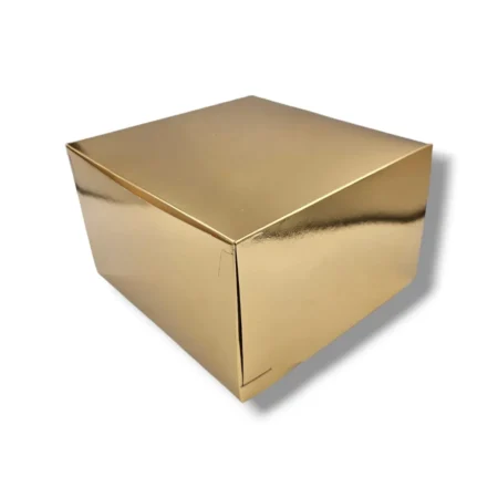 Cutii Tort Aurii Square (25 Buc/Set)