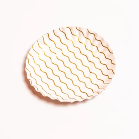 Tăvițe Carton Plastifiate cu Dungi 1 Prăjitură (500 Buc/Set)