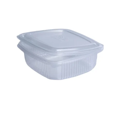 Caserole Pet cu Capac Pătrate (50 Buc/Set)