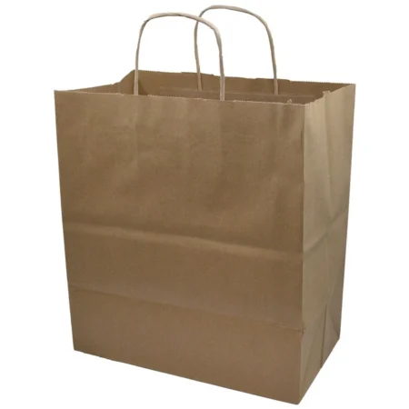 Pungi Hârtie Kraft cu Mâner Răsucit